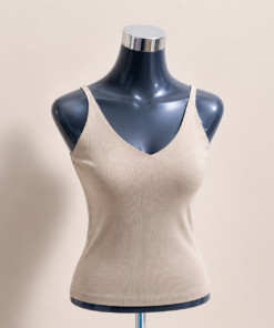 Seamless Ribbed Camisole – White
